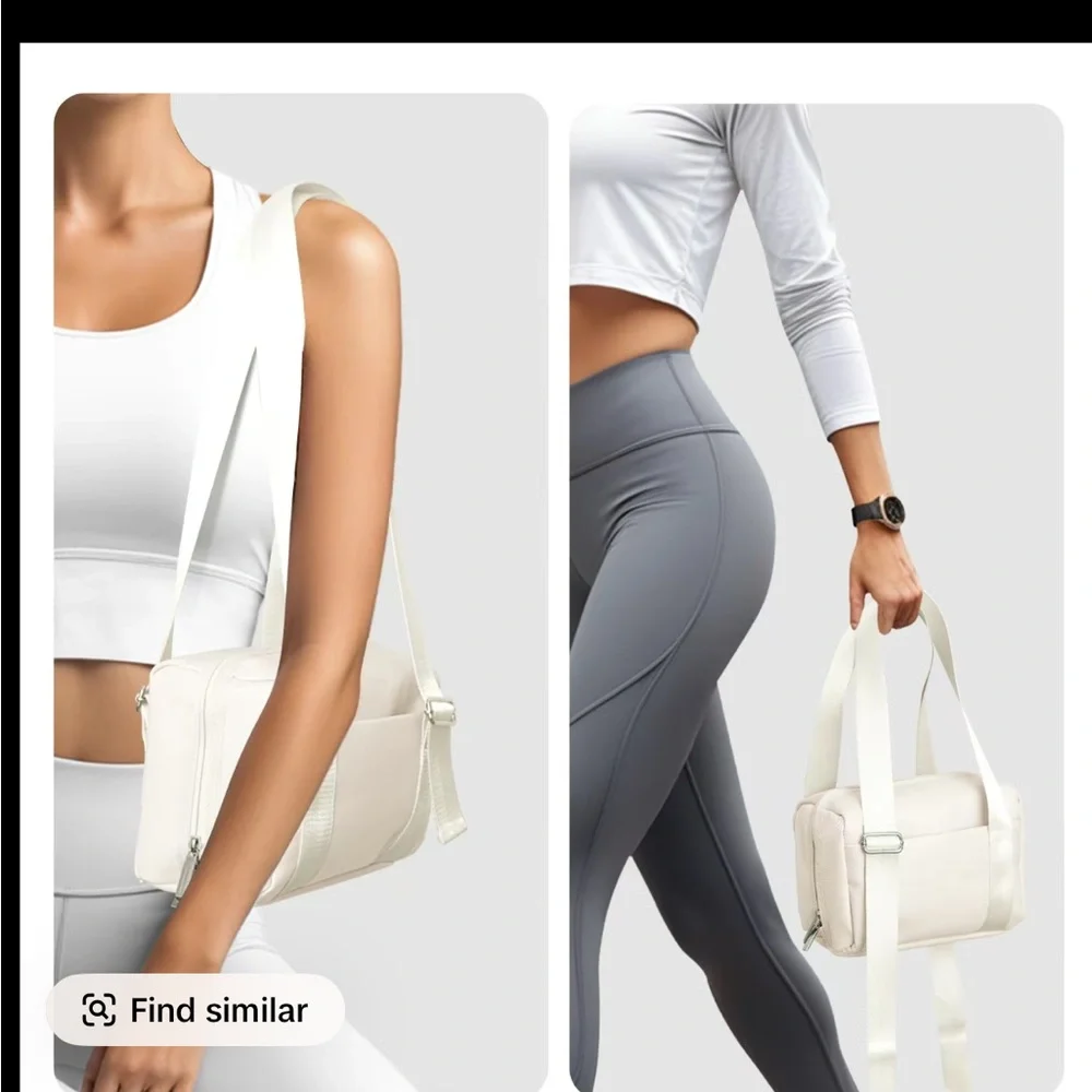 Elegant Cream Bow Accent Women's Bag